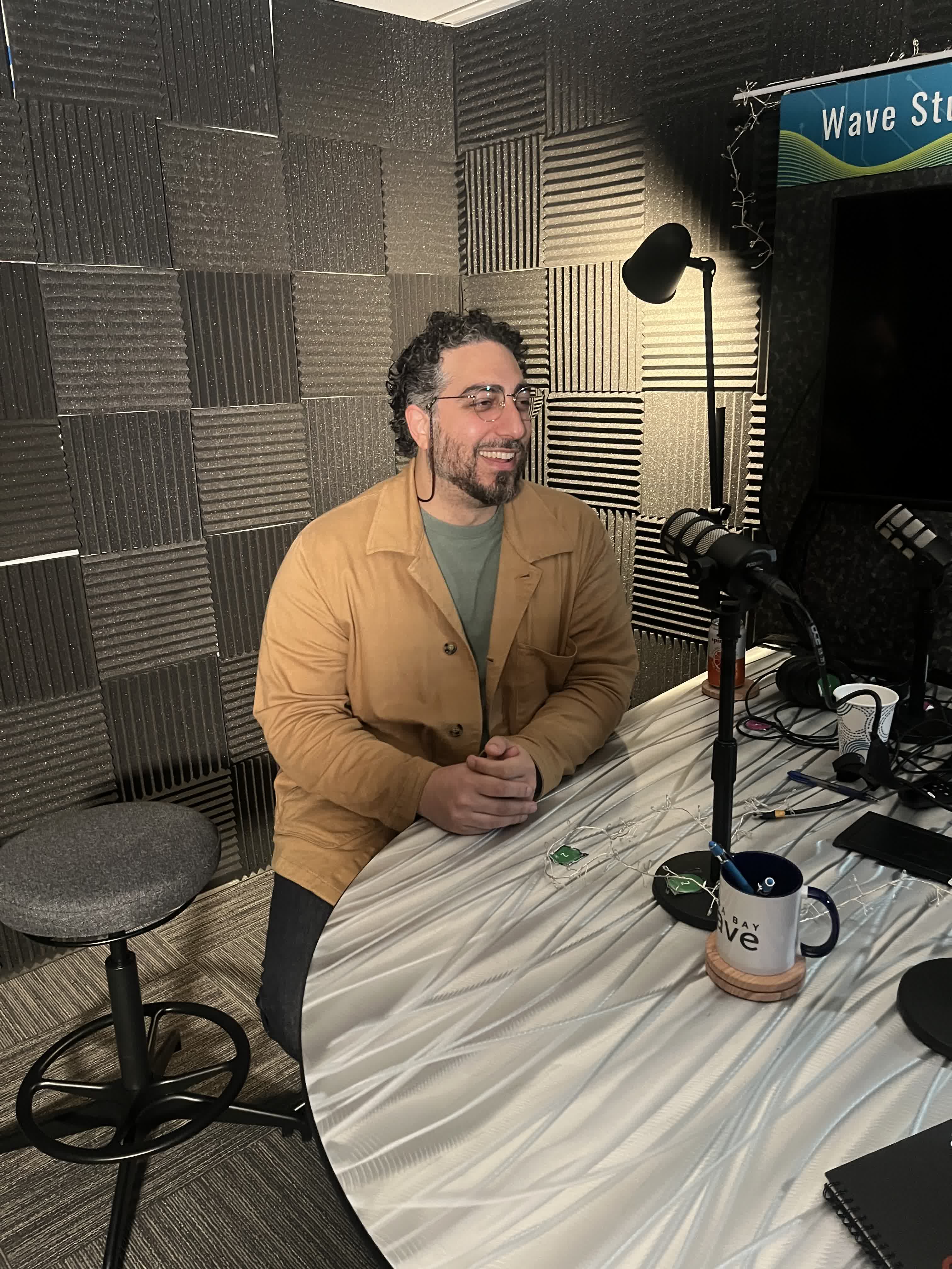 Jason Rashidnia in the podcast studio